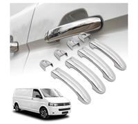 CHROMEMASTER | Coques de Poignées de Porte Extérieures Compatibles avec VW Transporter T5 2003-2015 | Acier inoxydable ; Couleur: Chrome ; Protection et Nouveau Look pour vos Poignées de Porte ; 8 pcs