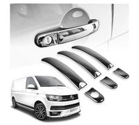 CHROMEMASTER | Coques de Poignées de Porte Extérieures Compatibles avec VW Transporter T6 2015-2019 | Acier inoxydable ; Couleur: Noir ; Protection et Nouveau Look pour vos Poignées de Porte ; 6 pcs