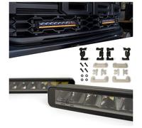 CHROMEMASTER | Deux Lampes LED Intégrées Dans la Calandre Compatibles avec Ford Ranger Raptor 2022+ ; 2x Feux de Jour Barre LED BLACK SERIES 11,2", Homologation E, 12-24V DC ; 3 Modes d’Éclairage