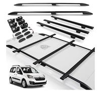 CHROMEMASTER | Kit Rails de Toit et Barres de Toit Compatible avec Citroen Berlingo L1 Court 2008-2018 | Système de Porte-Bagages de Toit pour Voiture | Montez Un Panier de Toit ou Un Coffre de Toit
