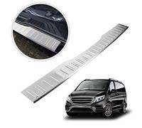 CHROMEMASTER| Protection de Pare-Chocs arrière | Compatible avec Mercedes Vito V-Class W447 2014- | Acier INOX brossé, Argent Mat | Protection de seuil de Coffre pour protéger Votre des Rayures
