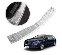 CHROMEMASTER | Protection de Pare-Chocs arrière Compatible avec Renault Talisman Grandtour 2016- | Acier INOX brossé, Argent Mat | Protection de seuil de Coffre pour protéger Votre Voiture