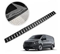 CHROMEMASTER | Protection de Pare-Chocs arrière pour protéger des Rayures | Compatible avec Mercedes Vito Classe V W447 de 2014- | Acier INOX avec Autocollant imitant la Fibre de Carbone (Carbon)