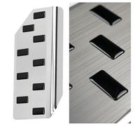 CHROMEMASTER Repose-pied Conducteur en Acier Inoxydable - Plaque Antidérapante, Sans Perçage, Compatible avec Peugeot Partner 2018+ ; Accessoire auto : Plaque Talon de Protection & Moulure Décorative