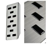 CHROMEMASTER | Repose-pied Conducteur en Acier Inoxydable - Plaque Antidérapante, Sans Perçage, Compatible avec Skoda Superb PRE-FL Liftback 2015-2019 ; Accessoire auto : Plaque Talon de Protection