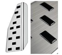 CHROMEMASTER Repose-pied Conducteur en Acier Inoxydable - Plaque Antidérapante, Sans Perçage, Compatible avec Ford Tourneo Connect 2013-2022 ; Accessoire auto : Plaque Talon de Protection & Décorative