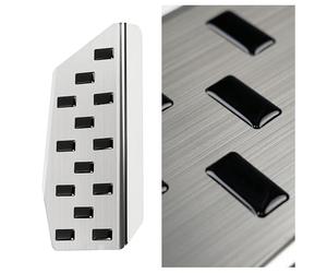 CHROMEMASTER | Repose-pied Conducteur en Acier Inoxydable - Plaque Antidérapante, Sans Perçage, Compatible avec Renault Captur 2020+ ; Accessoire auto : Plaque Talon de Protection & Moulure Décorative