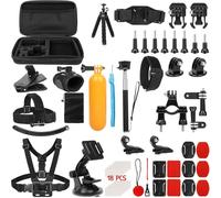 ChromLives Kit d'accessoires pour Caméra d'action Set de Supports 57-en-1 | Compatible avec Gopro Hero/Session 5/Hero 4/3+/3/2/1, DJI Osmo, Akaso, Insta360, Enregistrement