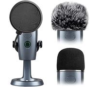 ChromLives Yeti Nano Filtre anti-pop pour micro, Housse de micro compatible avec Blue Yeti Nano, Pack de 3 en 1 : Housse anti-vent en mousse pour micro + Housse anti-vent en fourrure pour micro +