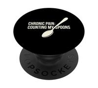 Chronic Pain Counting My Spoons Invisible Illness Warrior PopSockets PopGrip Adhésif