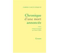 Chronique d'une mort annoncée - Gabriel García Márquez - Grasset - broché - Roman
