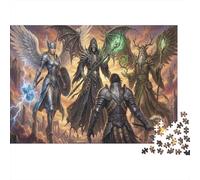Chroniques des Dieux Puzzle 1000 Pièces Adultes Et Enfants,Défi, Jeu Éducatif,Premium,Carton,Déco Murale,Dès 14 Ans,Anti-Stress,Détente,Casse-tête 38x26cm