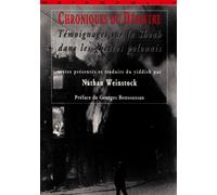 Chroniques du désastre - Nathan Weinstock - Metropolis Eds - broché - Livre