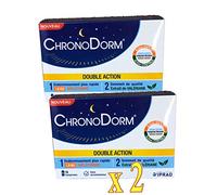 CHRONODORM - Mélatonine et PLANTES Double-Action 1.9 mg (15 cp) Phytothérapie et mélatonine pour favoriser l'endormissement - Lot de 2 Boites de 15 Comprimés (2)