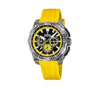 Festina Montre chronographe homme F20725/1 – Quartz, bracelet caoutchouc jaune