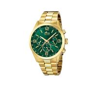 Lotus Montre chronographe Homme 18153/B Doré Acier inox 316L Quartz 5 ATM Cadran vert