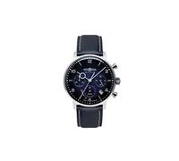 Montre - Zeppelin - Hindenburg - Acier - Chronographe Solaire - Cuir Bleu