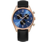 Bering, Homme, Accessoires, Bleu, Taille: ONE Size Montre Homme Classic 42 mm Bracelet en Cuir 10542-567