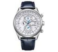 Chronographe Homme Citizen AT826018A bracelet Solaire Radiocommandé Bleu G