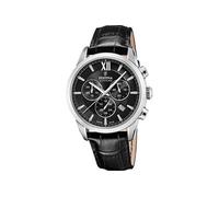 Festina Swiss Made Montre Homme Analogique Cuir Noir - Quartz Chronographe Date - Verre Saphir Résistant - Étanche 10 ATM Élégante - F20041/4 Chrono