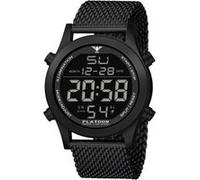 Chronographe Homme KHS.PLABSD.MB Bracelet s Quartz PLATOON Black Steel Digital