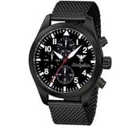 Chronographe Homme KHS pour Analogiques Quartz avec Bracelet Acier Inoxydable KHS.AIRBSC.MB Noir