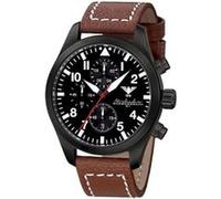 Chronographe Homme KHS pour Analogiques Quartz avec Bracelet de Cuir KHS.AIRBSC.LB5 Marron