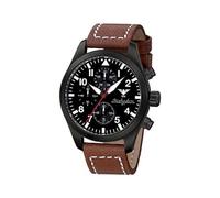 Chronographe Homme KHS pour Analogiques Quartz avec Bracelet de Cuir KHS.AIRBSC.LB5 Marron