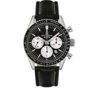 Revue Thommen Montre homme Automatique Aviator 42mm Chronographe Tachymètre Cuir Sangles 17000.6534