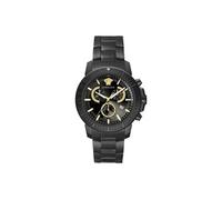 Versace Montre à Quartz pour Hommes à la Mode Bracelet et boîtier en Acier Inoxydable Couleur Gris Affichage analogique Noir - VE2E00621