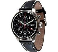 Chronographe Homme Zeno Watch Basel pour Analogiques Automatique avec Bracelet de Cuir 8753TVDGMTa1 Brun