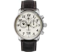 Chronographe homme Zeppelin 76845 : précision et élégance, bracelet en cuir