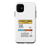 Chronologie du Changement Climatique Science de l'environnement Satire Humour Coque pour iPhone 11