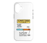 Chronologie du Changement Climatique Science de l'environnement Satire Humour Coque pour iPhone 16