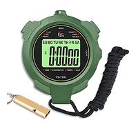 Chronomètre avec Sifflet,Chronometre Professionnel 2 Mémoire avec Fonction Muet et Lumièr pour Sport