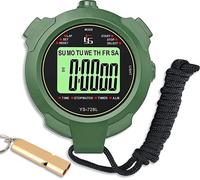 Chronomètre Avec Sifflet, Chronomètre Professionnel À 2 Mémoires Avec Fonction Muet Et Lumière Pour Le Sport