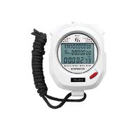 Chronomètre de sport classique étanche professionnel avec écran LCD et corde pour le sport, la cuisine, blanc