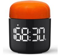 Chronomètre de table, grand écran LED, rotation manuelle simple, volume et luminosité réglables, facile à utiliser(orange)