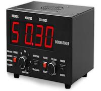 Chronomètre d'Intervalles de Boxe pour MMA, Muay Thai, Kickboxing - Grand Écran LED avec Buzzer, Rounds et Repos Réglables - Équipement Professionnel pour Home Gym et Garage,Red
