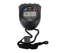 Chronomètre Électronique Bidirectionnel Professionnel Zsd-808, Noir | ABS Léger, Alarme Intégrée, Fractionnement au 1/100 S, Lanière, pour Coureurs et Athlètes
