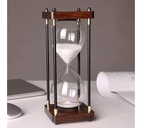 chronomètre, horloge de sable en bois, Ornement de bureau sablier, base en bois sablier, 30/60 minutes horloge de sable décorative, montre de sable for enfants, salle de classe, cuisine, jeux, maison,