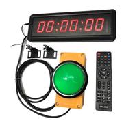 Chronomètre LED avec compte à rebours, bouton de réinitialisation, câble de 2 m et télécommande for les écoles. Utilisation multiscénario(10cm big button)