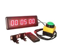 Chronomètre LED avec compte à rebours, bouton de réinitialisation, câble de 2 m et télécommande for les écoles. Utilisation multiscénario(6CM small button)