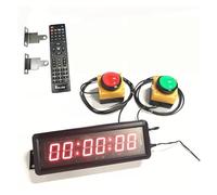 Chronomètre LED avec compte à rebours, bouton de réinitialisation, câble de 2 m et télécommande for les écoles. Utilisation multiscénario(2pcs 6cm buttons)