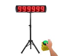 Chronomètre LED pour compétition, minuteur de compte à rebours, minuteur numérique avec bouton, chronomètre sport de 5 pouces avec trépied, compte à rebours/Up Digital Gym Timer Clock pour la maison