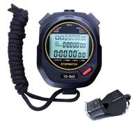 Chronomètre - Minuterie de Sport - ABS - 60 mémoires - Mode muet - Grand écran