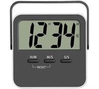 Chronomètre numérique avec écran LCD, portée de 100 heures, double mode, notification réglable, pour la cuisine et le fitness (noir)