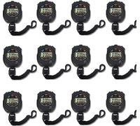 Chronomètre numérique Multifonction pour Le Sport, Grand écran avec Date, Heure et Fonction Alarme, Convient pour Les entraîneurs Sportifs, Les entraîneurs de Fitness et Les arbitres (Lot de 12)