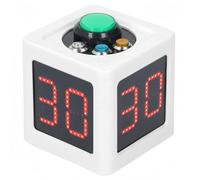 Chronomètre pour Poker, écran numérique 4 Faces de 1,4 Pouces, luminosité réglable, Alarme de Rappel, minuteur, Horloge de tir pour Poker privé et échecs White