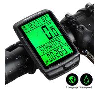 Chronomètre Sans Fil Pour Vélo De Route, 5 Langues, Led, Étanche, Multifonction, Compteur De Vitesse, Équipement De Cyclisme